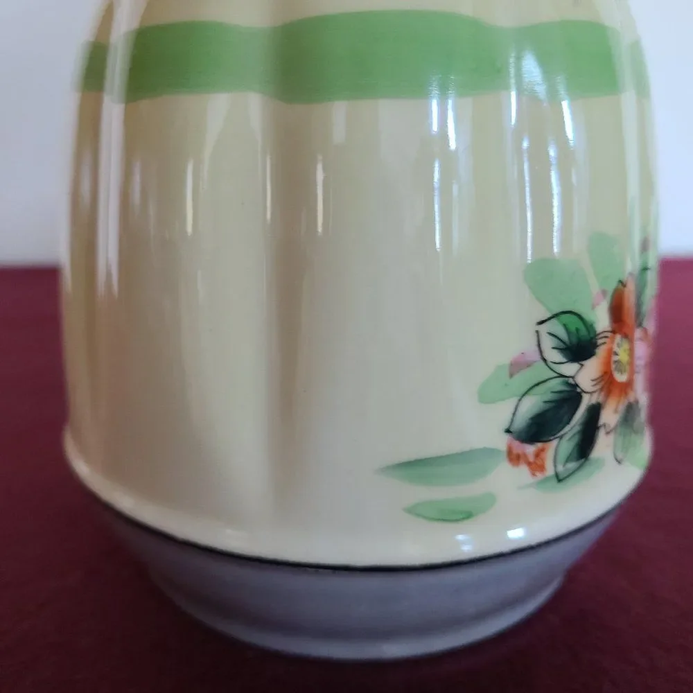 Japanese Lusterware Floral Hand Painted Pitcher Pearly Antique Vintage
